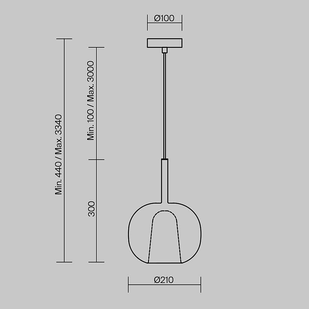 Светильник подвесной Maytoni Duality MOD271PL-01W2