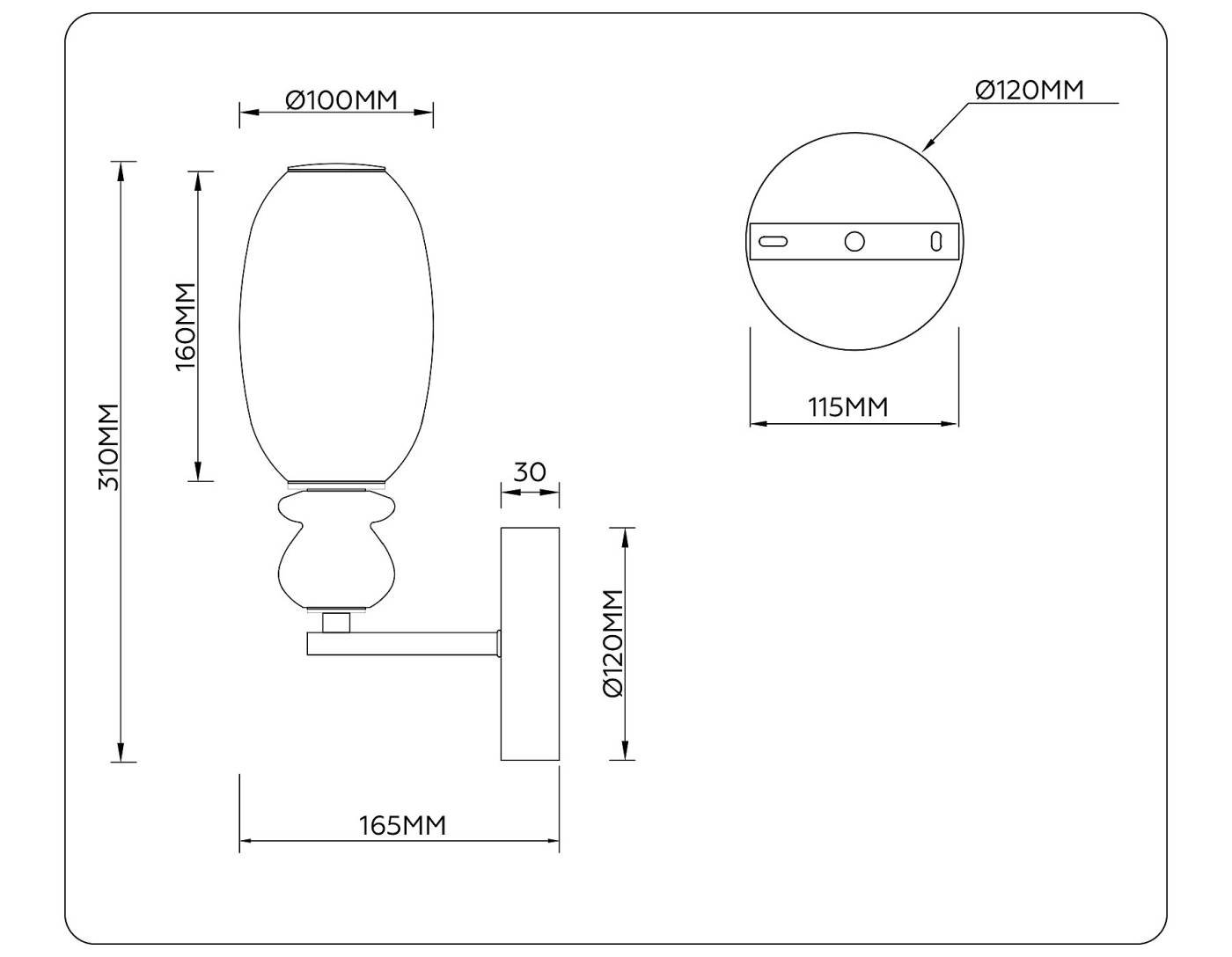 LH53148 Настенное бра Ambrella Ceramo Modern LH53148