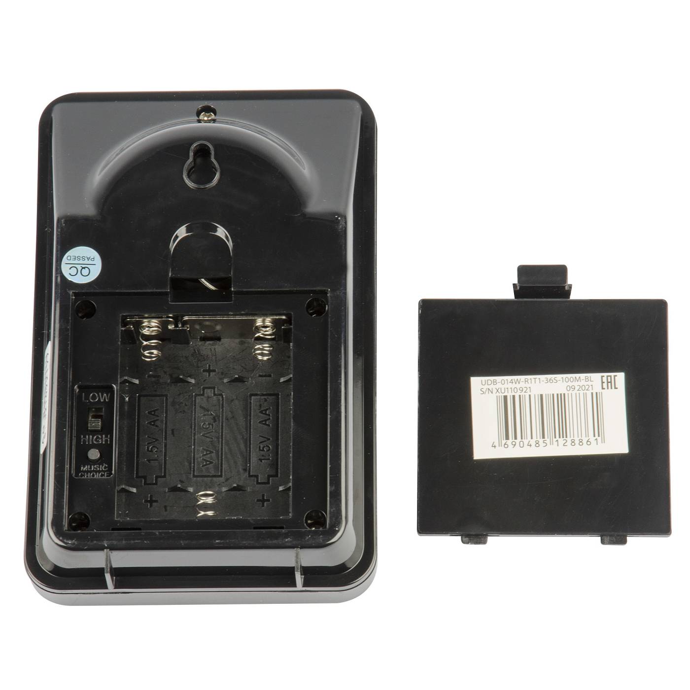 Дверной звонок Uniel UDB-014W-R1T1-36S-100M-BL