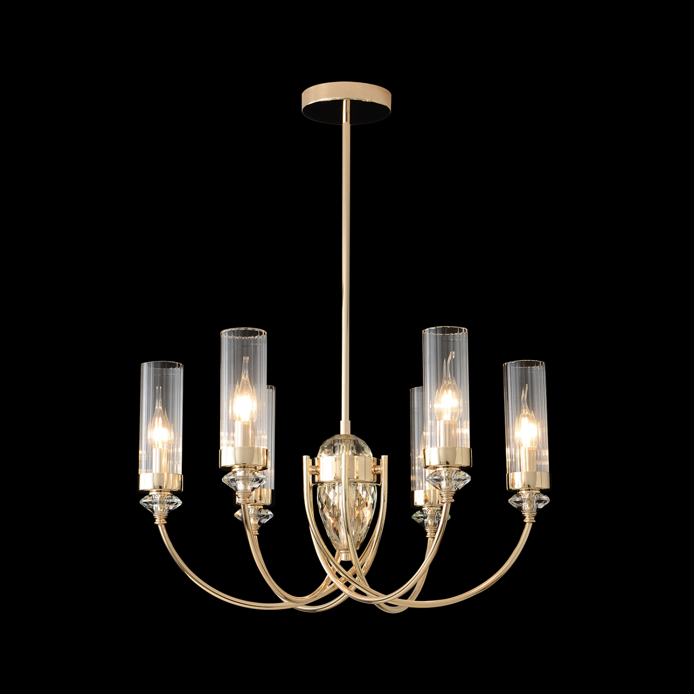 Люстра на штанге Crystal Lux Secret SECRET SP6 GOLD