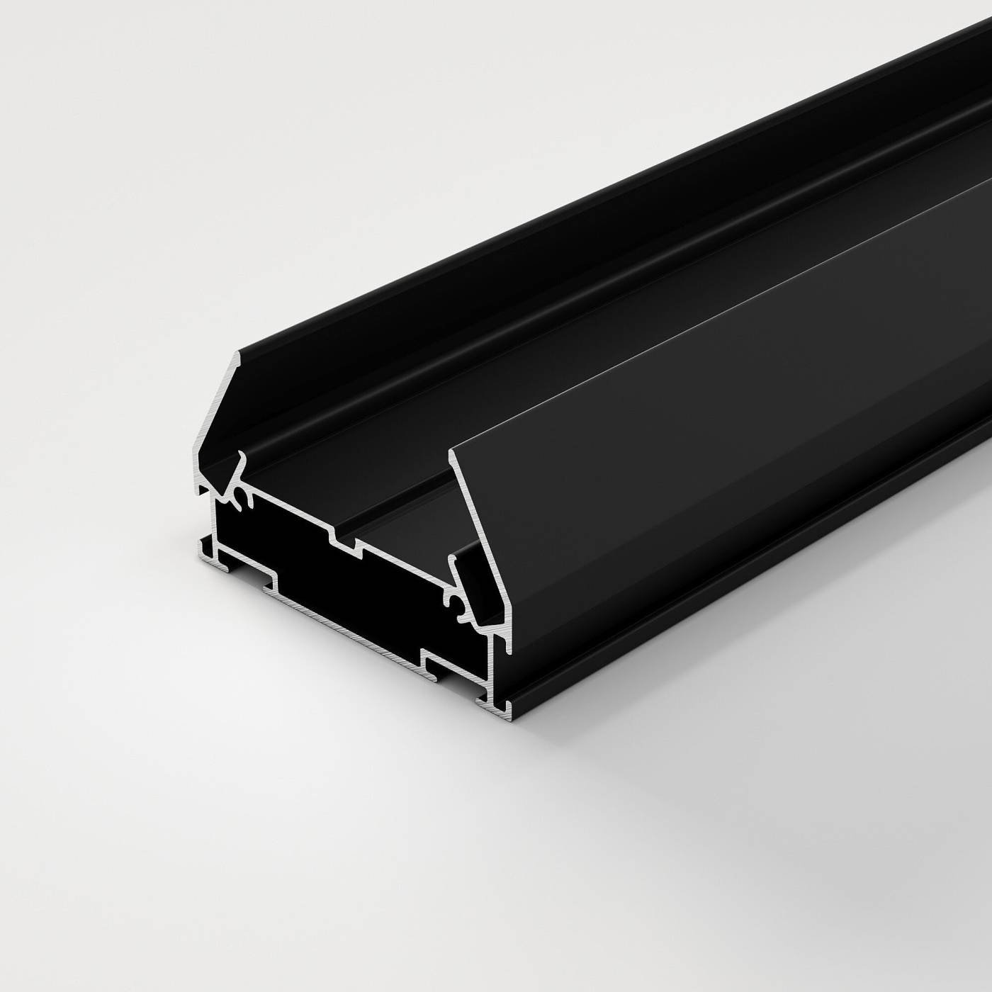 Алюминиевый профиль для монтажа в натяжной потолок однофазного шинопровода Elektrostandard 85234/00 Алюминиевый профиль для монтажа в натяжной потолок однофазного шинопровода черный (2м)
