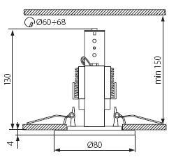 Встраиваемый светильник Kanlux Dele 913