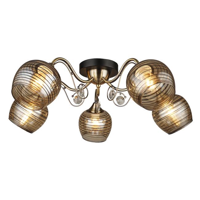 MD.4044-5-S AB+BK Потолочная люстра IMEX MD.4044-5-S AB+BK