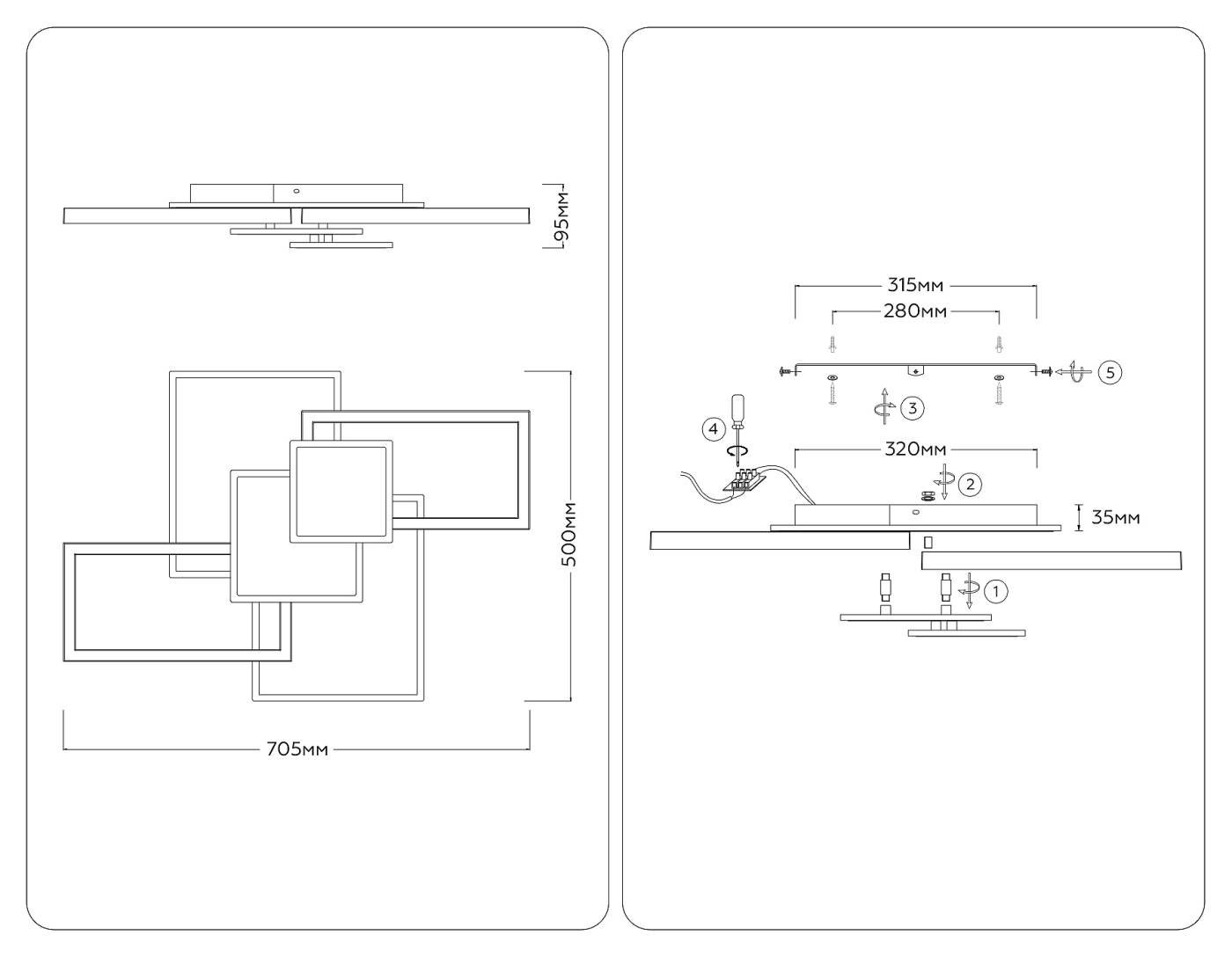 Потолочная люстра Ambrella Disk FA1032