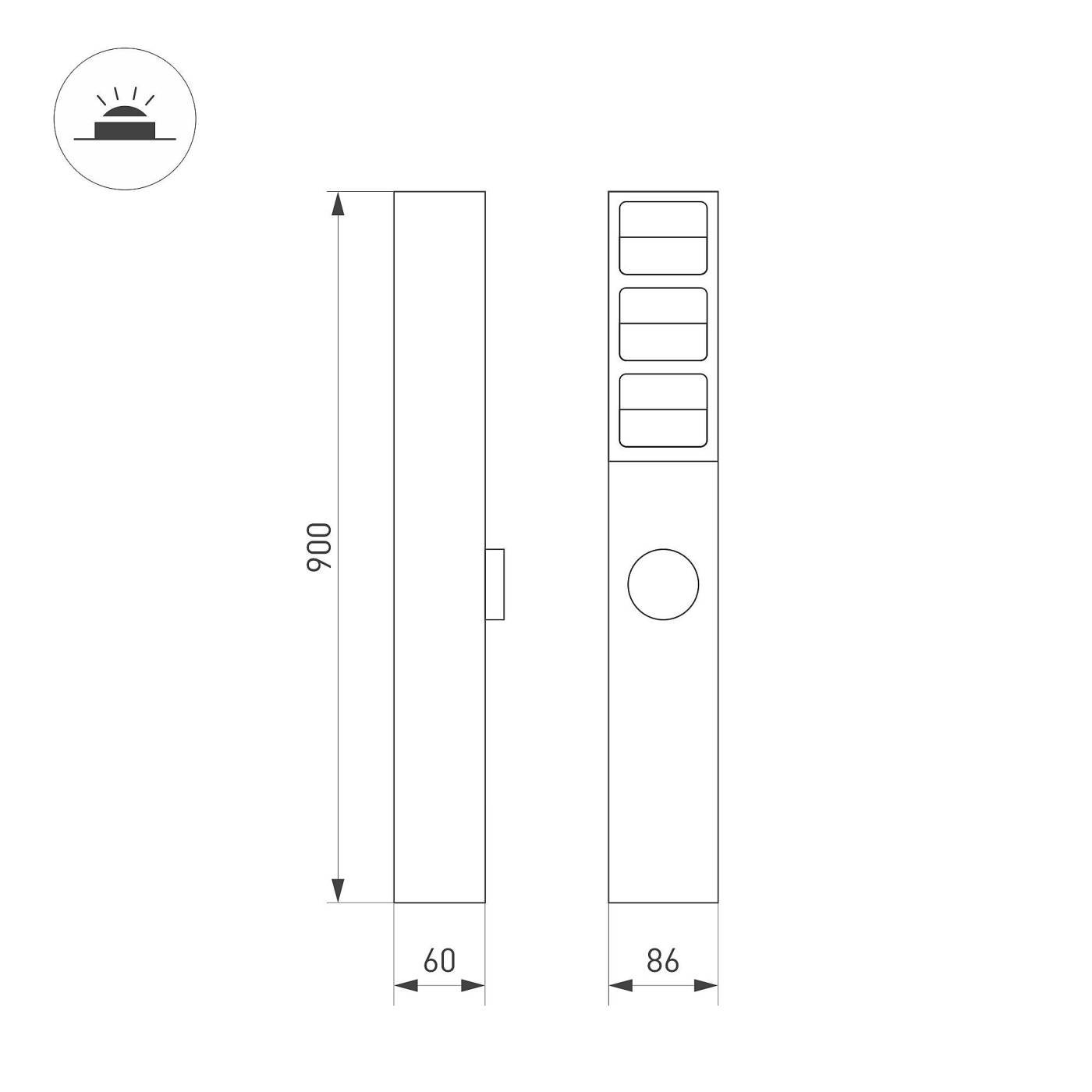 Уличный наземный светильник Arlight Tillis 055038