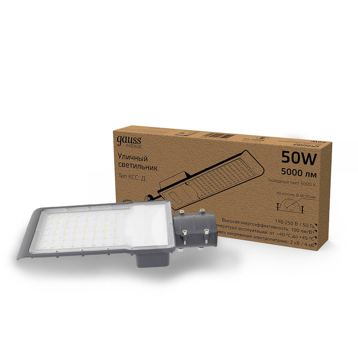 Консольный уличный светильник Gauss Avenue Д 5000 629536350