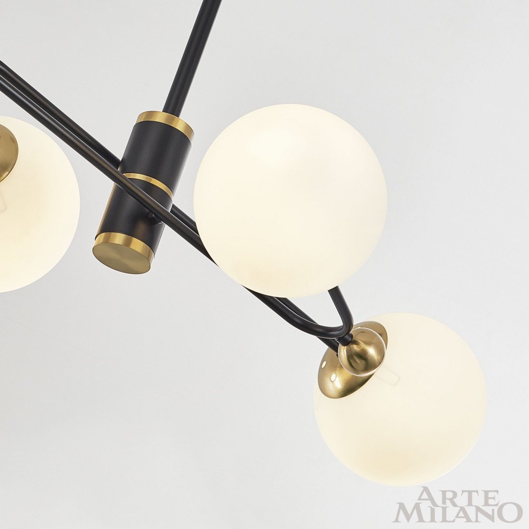 Люстра на штанге Arte Milano Neapolis72708 272708/4 BK/GD