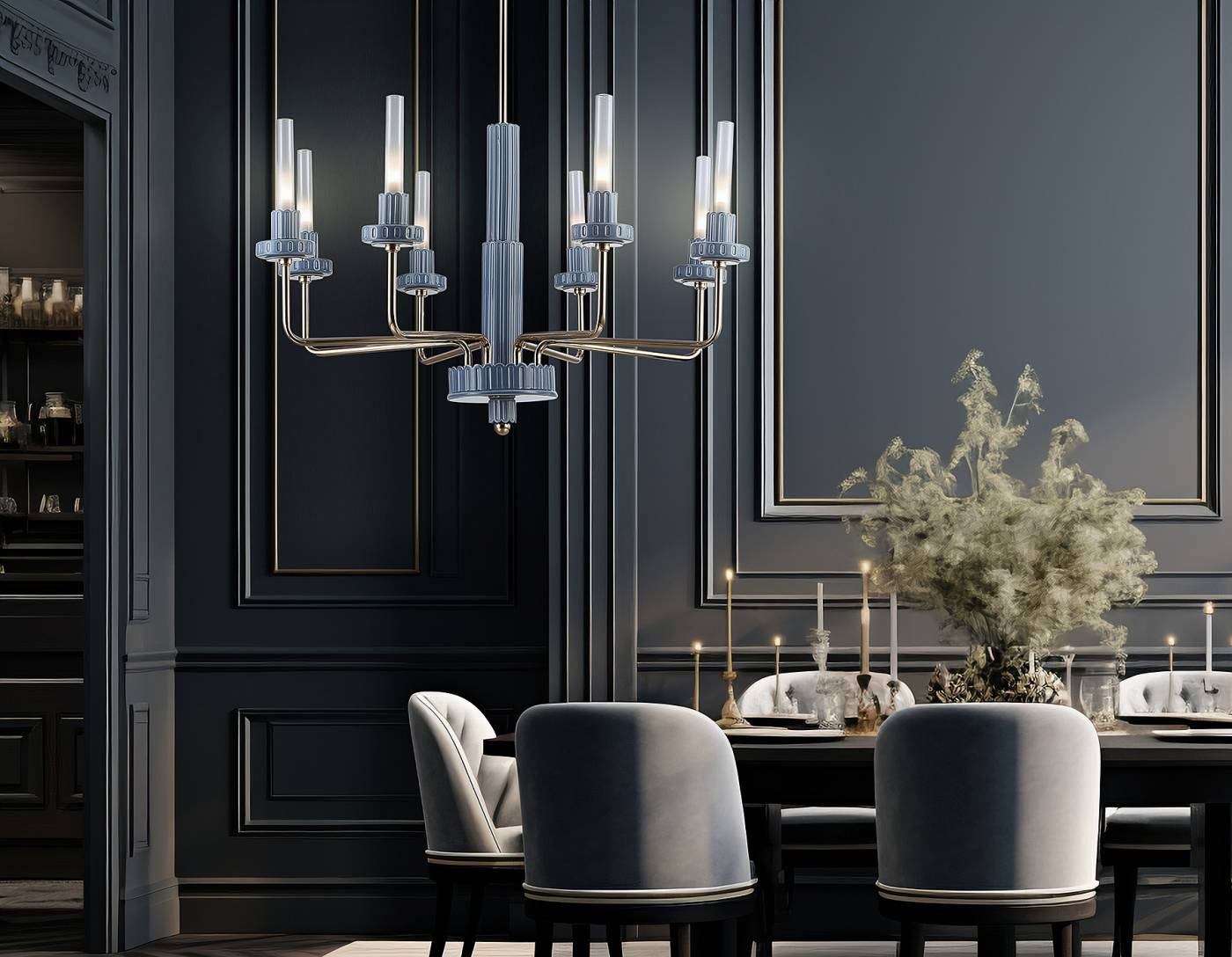 Люстра на штанге Ambrella Ceramo Modern LH53126