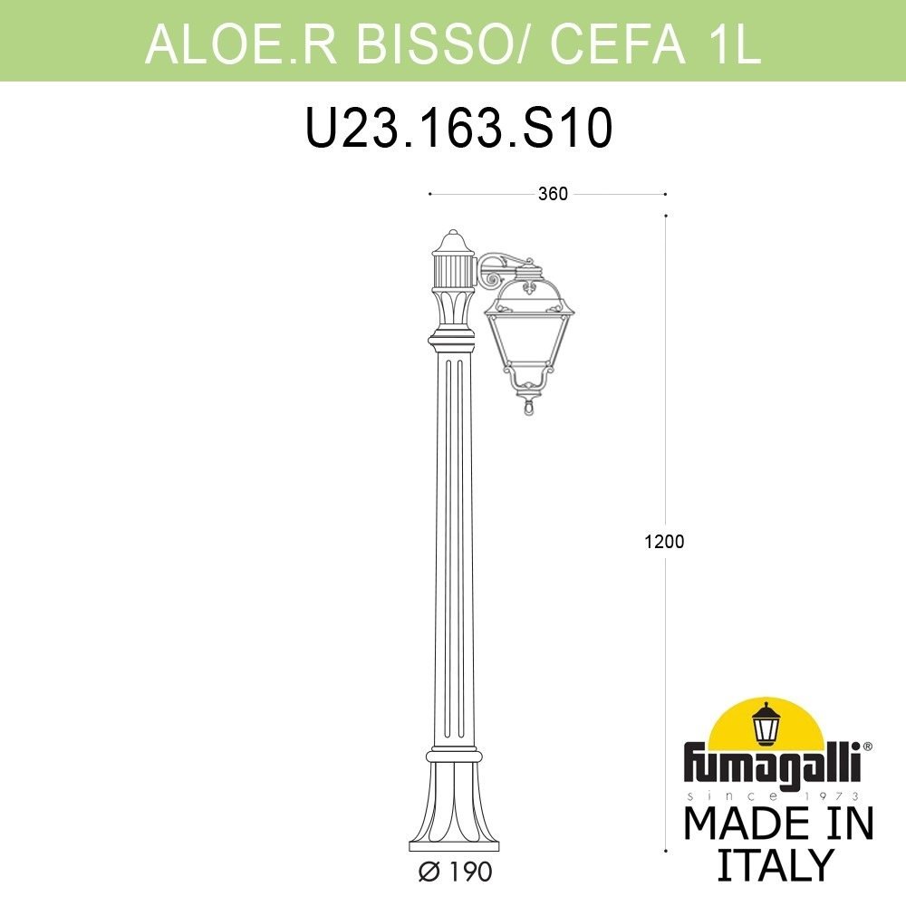 U23.163.S10.WXE27 Наземный фонарь Cefa Fumagalli U23.163.S10.WXE27