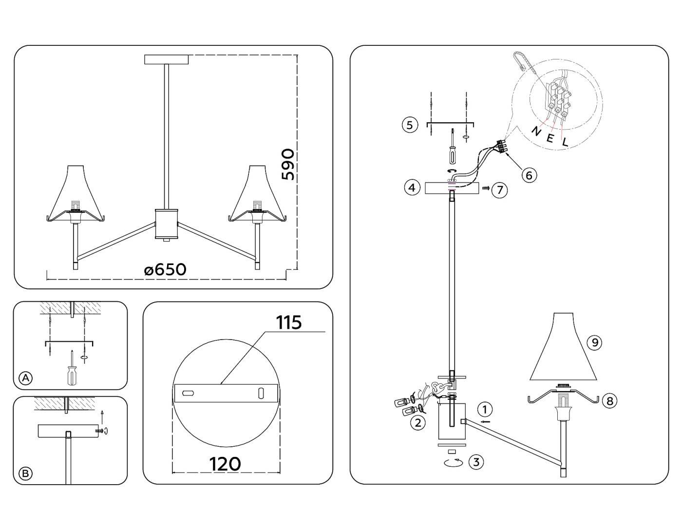 Потолочная люстра Ambrella Modern LH57131