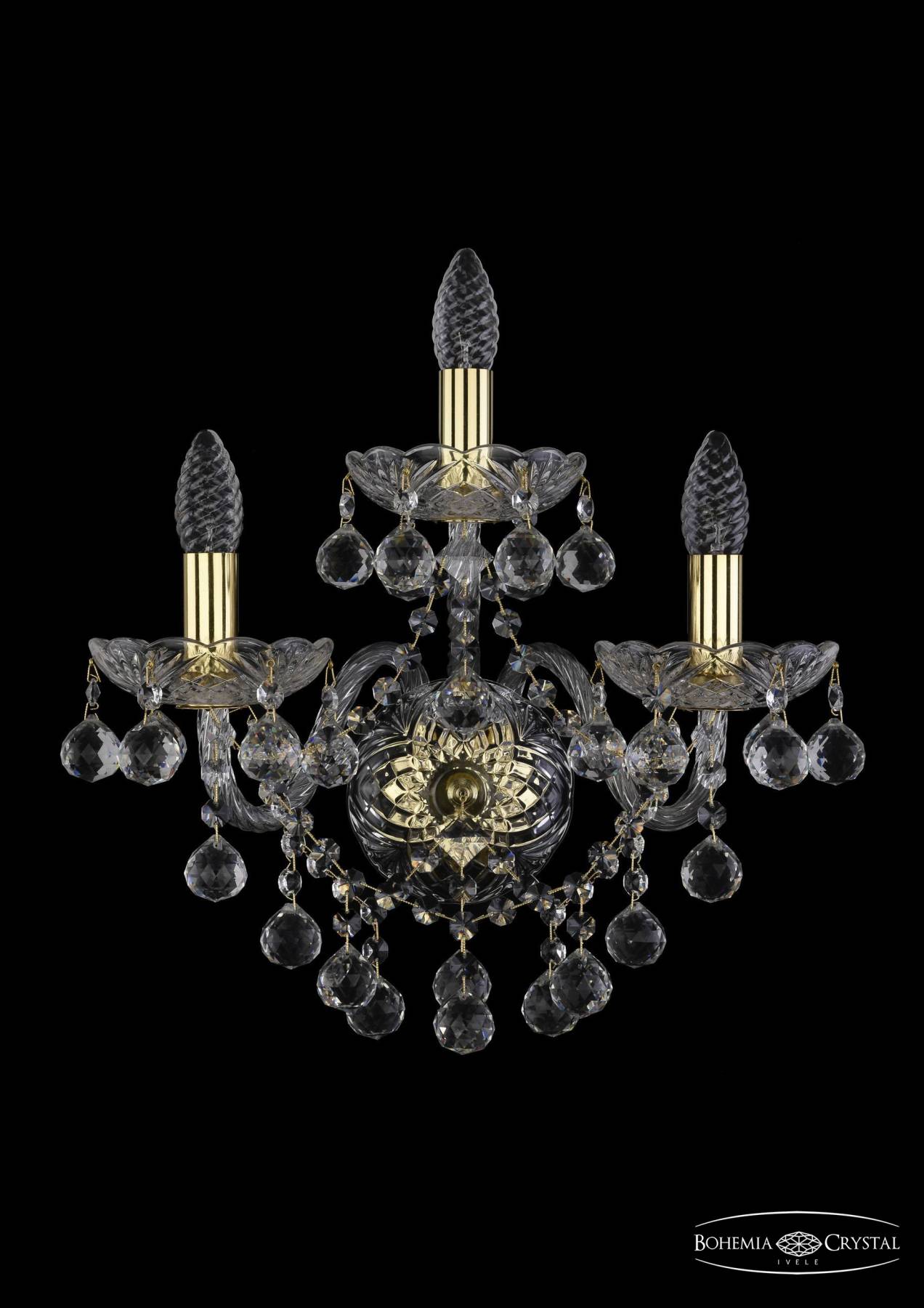 1409B/2+1/160/XL G Настенное бра Bohemia 1409 1409B/2+1/160/XL/G