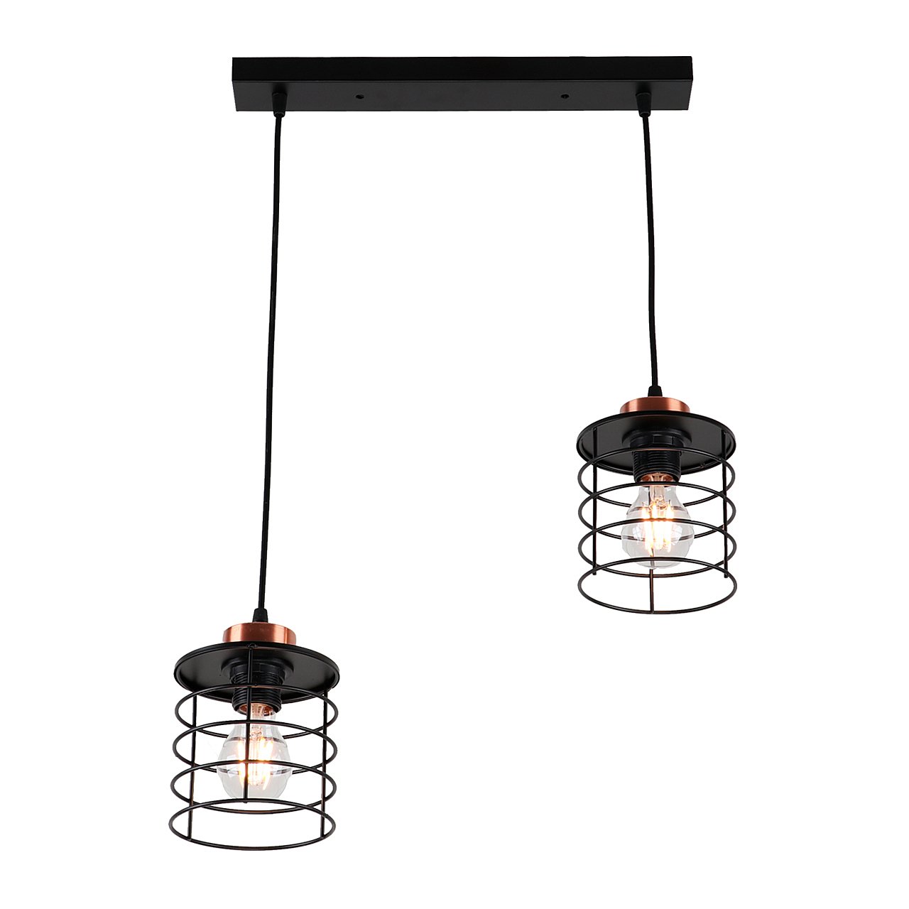 MD.8835-2-P BK+AB Светильник подвесной IMEX Ferro MD.8835-2-P BK+AB