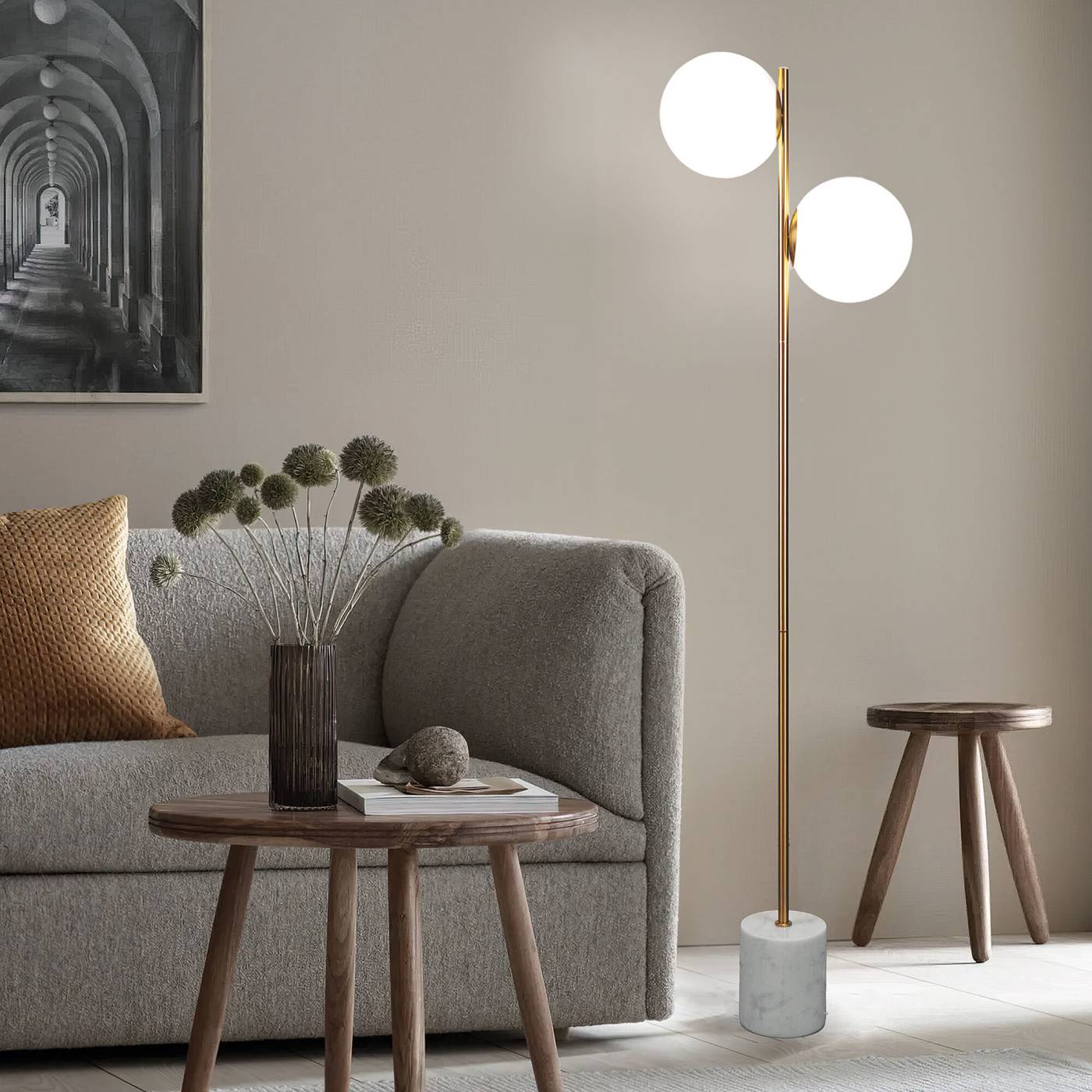 01158/2 латунь Торшер Eurosvet Marbella 01158/2 латунь