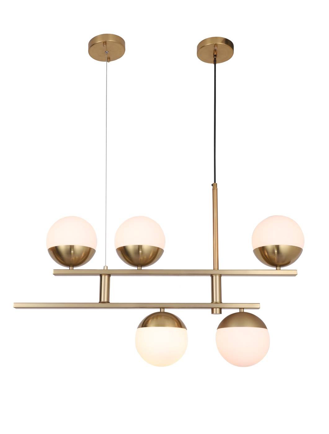 Подвесная люстра Elvan 7661 LU-7661/5-E14-GlWh