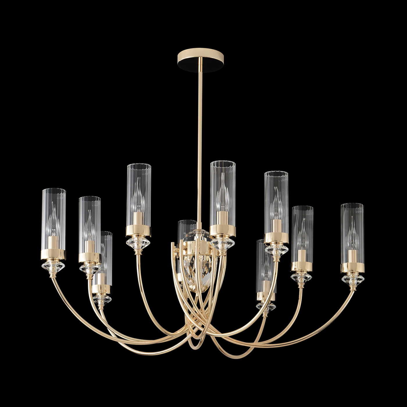SECRET SP10 GOLD Люстра на штанге Crystal Lux Secret SECRET SP10 GOLD