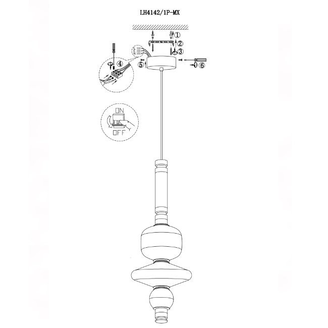 Светильник подвесной Lumien Hall Vilem LH4142/1P-MX