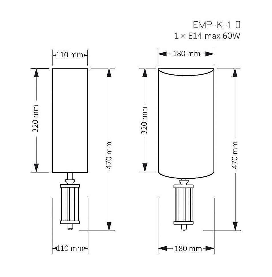 Настенное бра Kutek Empoli EMP-K-1(Z)II