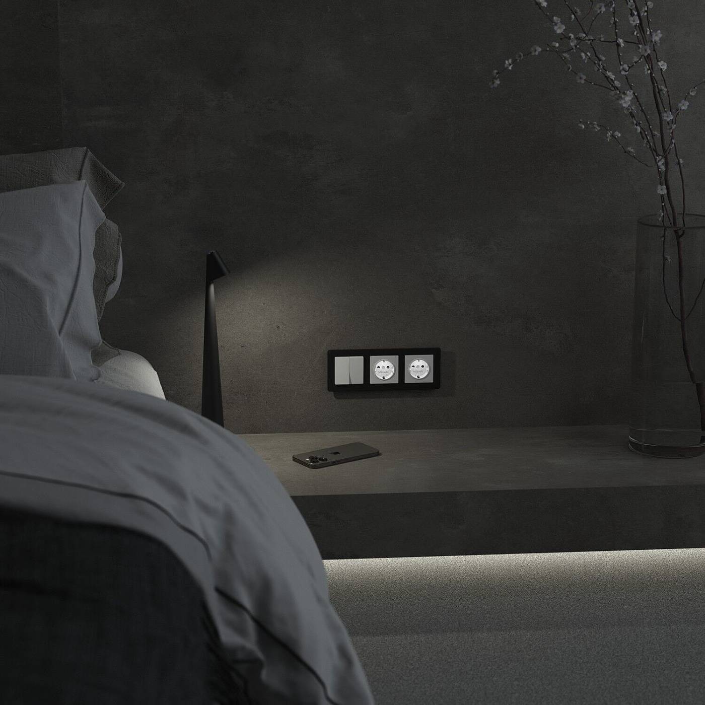 Розетка Werkel Встраиваемые механизмы белые матовые W1171461/ Розетка с подсветкой W (белый матовый)