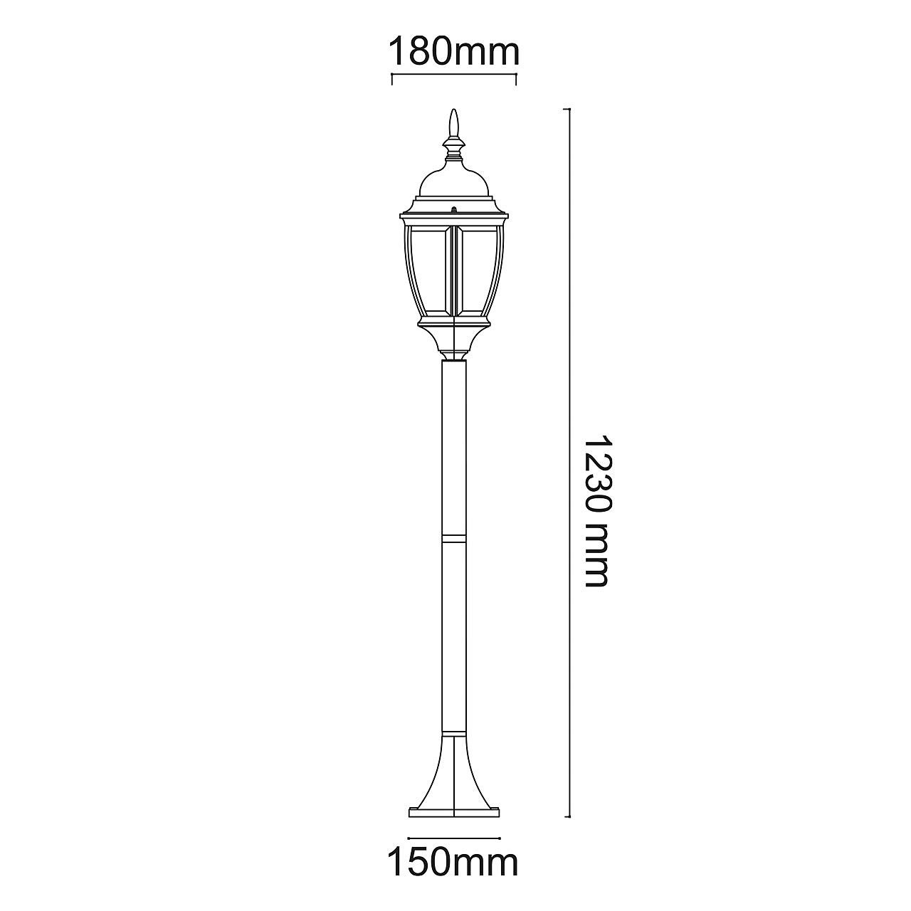 Столб фонарный уличный De Markt Фабур 804041001