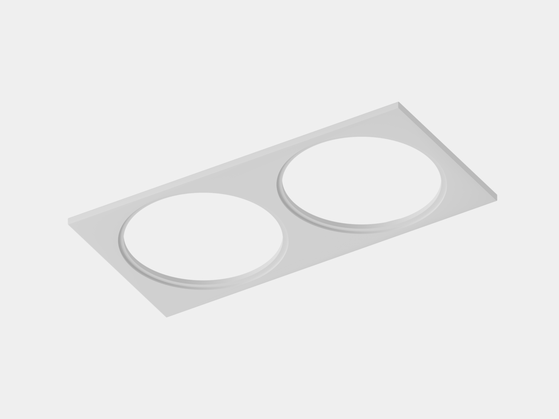 00-00036682 Рамка двойная квадратная белая, C-2MINI-FR2S-WH, SWG LUMKER 00-00036682