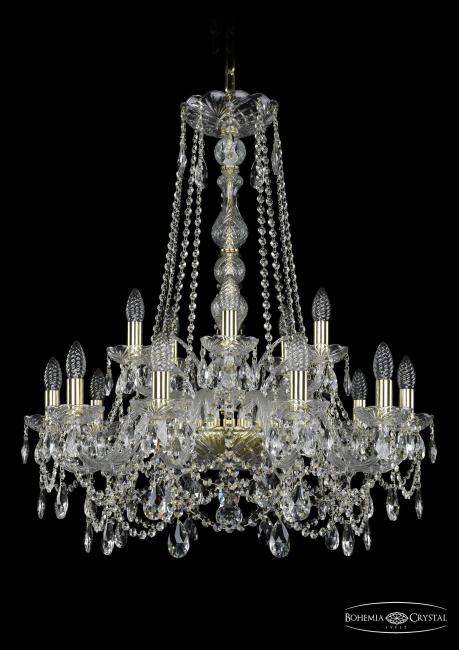 1411/10+5/240/h-84 G Подвесная хрустальная люстра 1411 Bohemia 1411/10+5/240/h-84 G