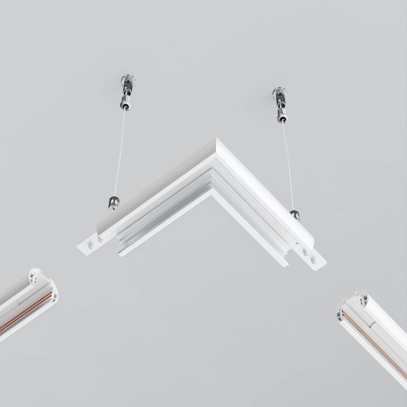 Коннектор угловой для круглого низкопрофильного шинопровода Exility Maytoni Accessories for tracks Exility TRAM034CL-R-41W