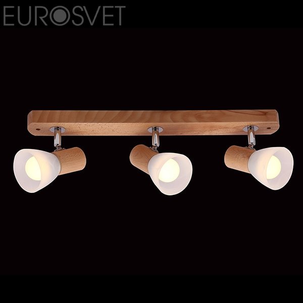 20045/3 светлое дерево Светильник спот Eurosvet 20045 20045/3 светлое дерево