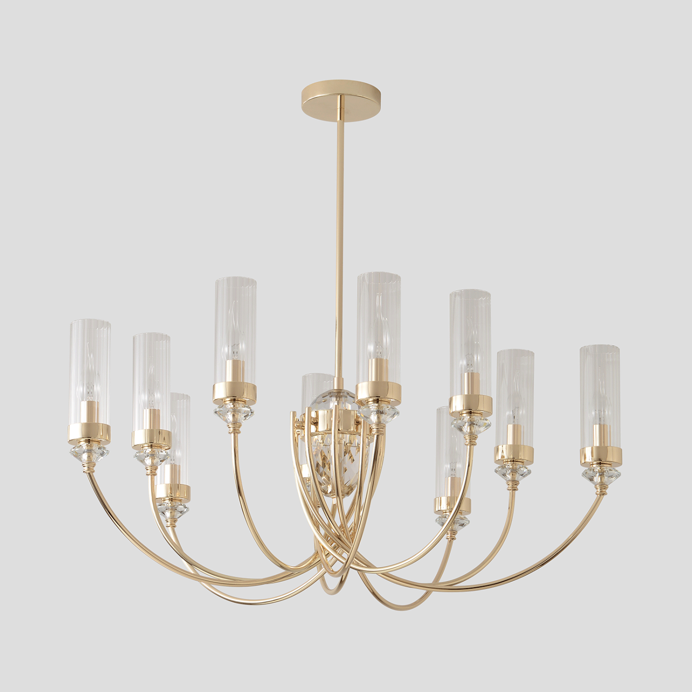 SECRET SP10 GOLD Люстра на штанге Crystal Lux Secret SECRET SP10 GOLD