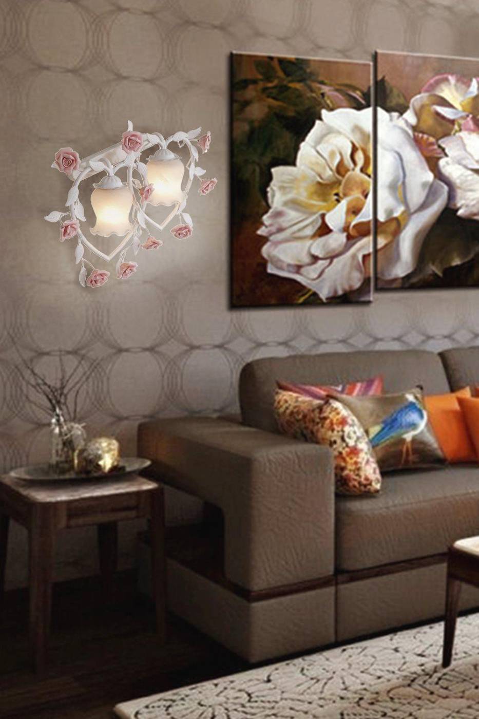 Бра с цветочками Fiori di rose Fiori di rose W110.2 Lucia Tucci