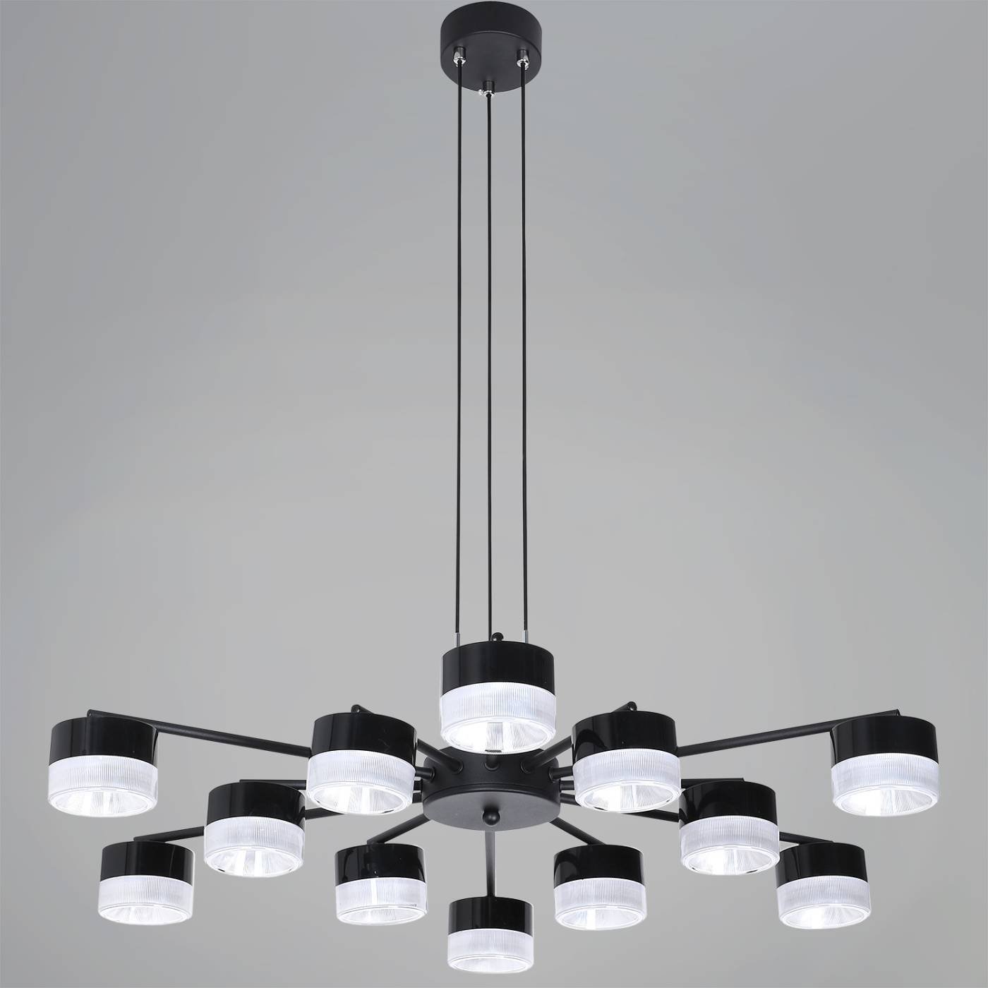 Подвесная люстра Reluce 19490-0.4-6+6 Black