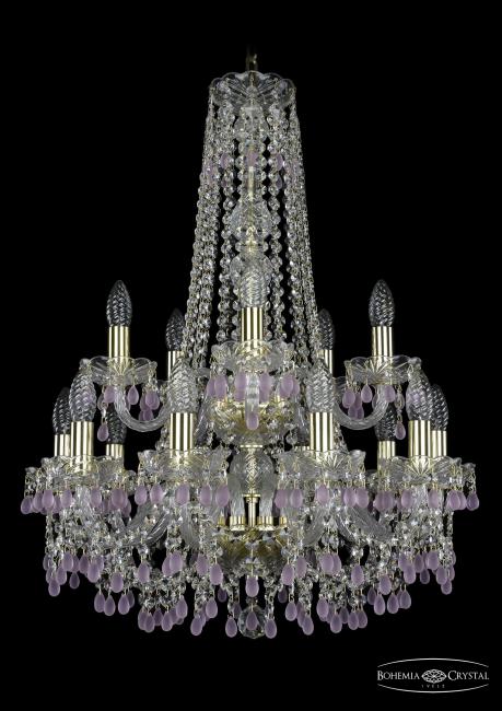 1410/10+5/195/h-74/2d G V7010 Подвесная хрустальная люстра 1410 Bohemia 1410/10+5/195/h-74/2d G V7010