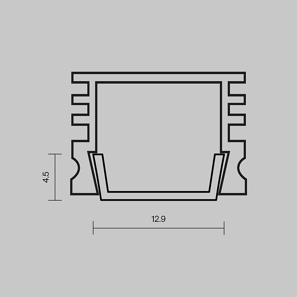 Экран для профиля Maytoni Накладной профиль 642024