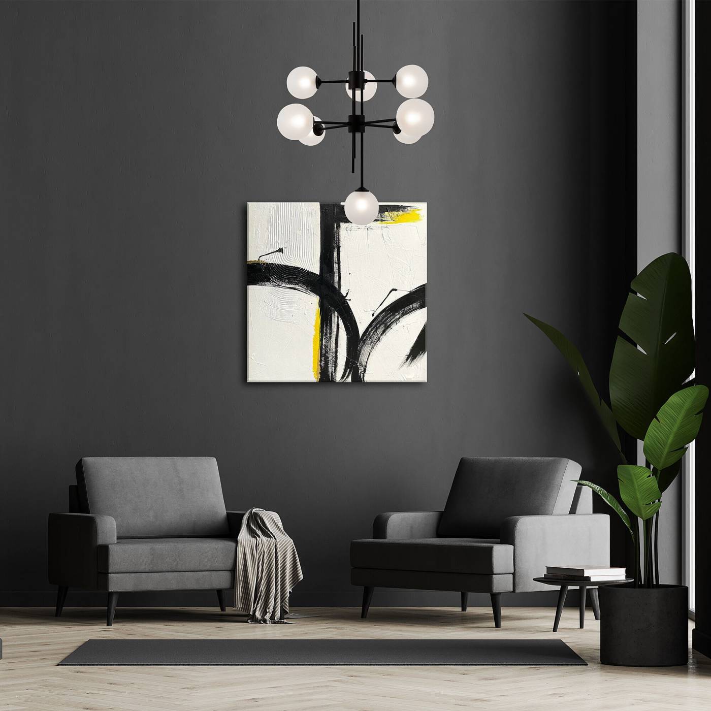 Потолочная люстра Eurosvet Volver 50383 черный Smart