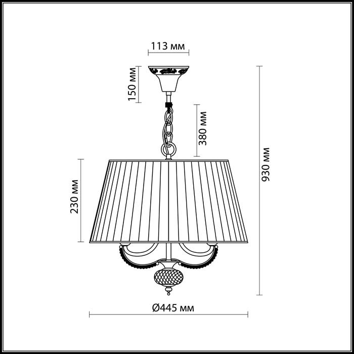 2611/3A Подвесная люстра Odeon Light Alta 2611/3A