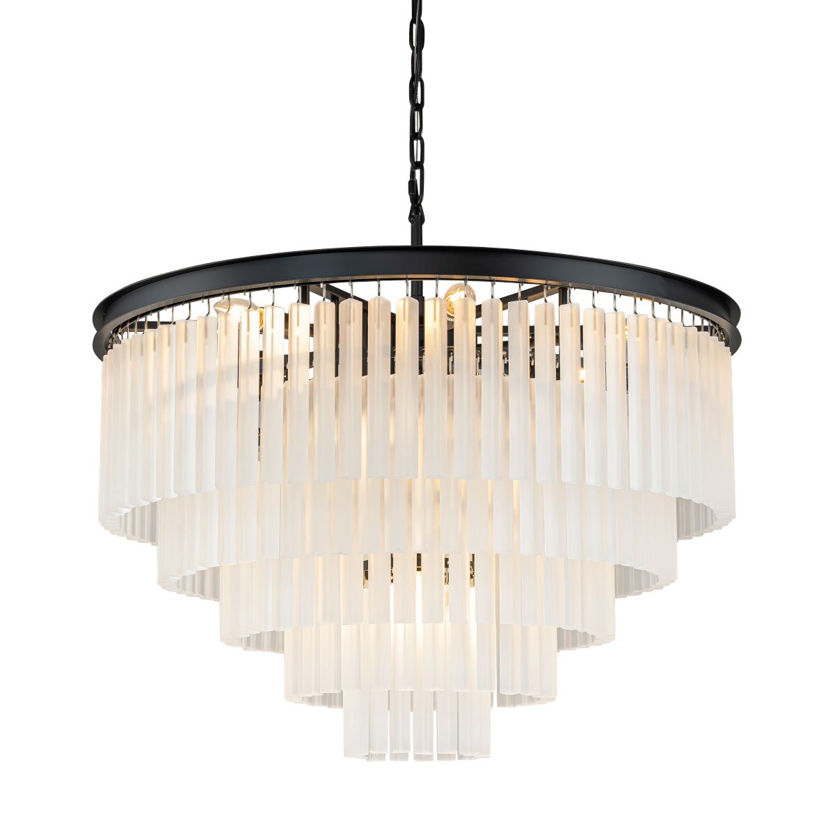 KR0387P-10A black/frost Подвесная люстра Delight Collection 1920s Odeon KR0387P-10A black/frost