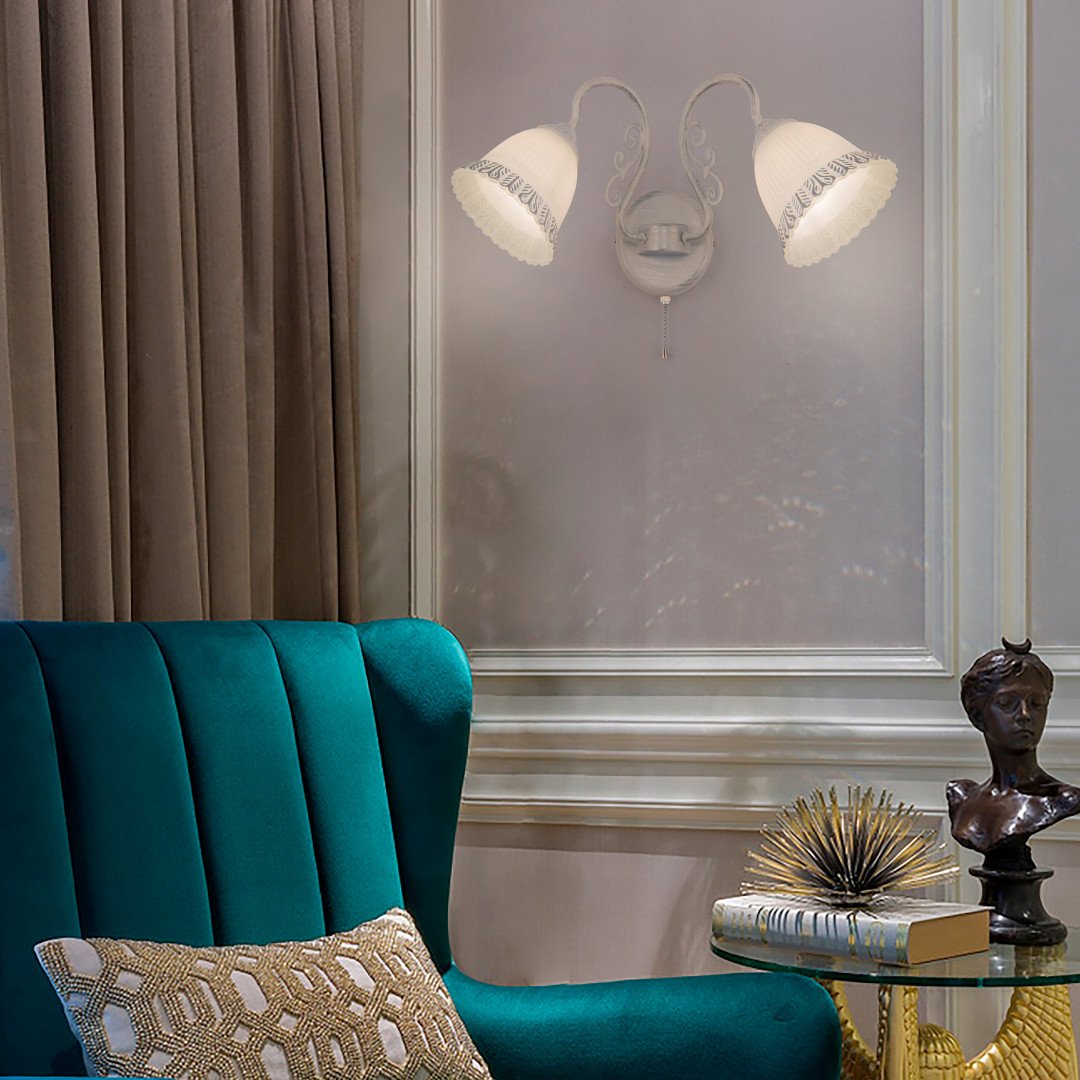 340800/2W WT+SL Настенное бра Arte Milano Am340800 340800/2W WT+SL