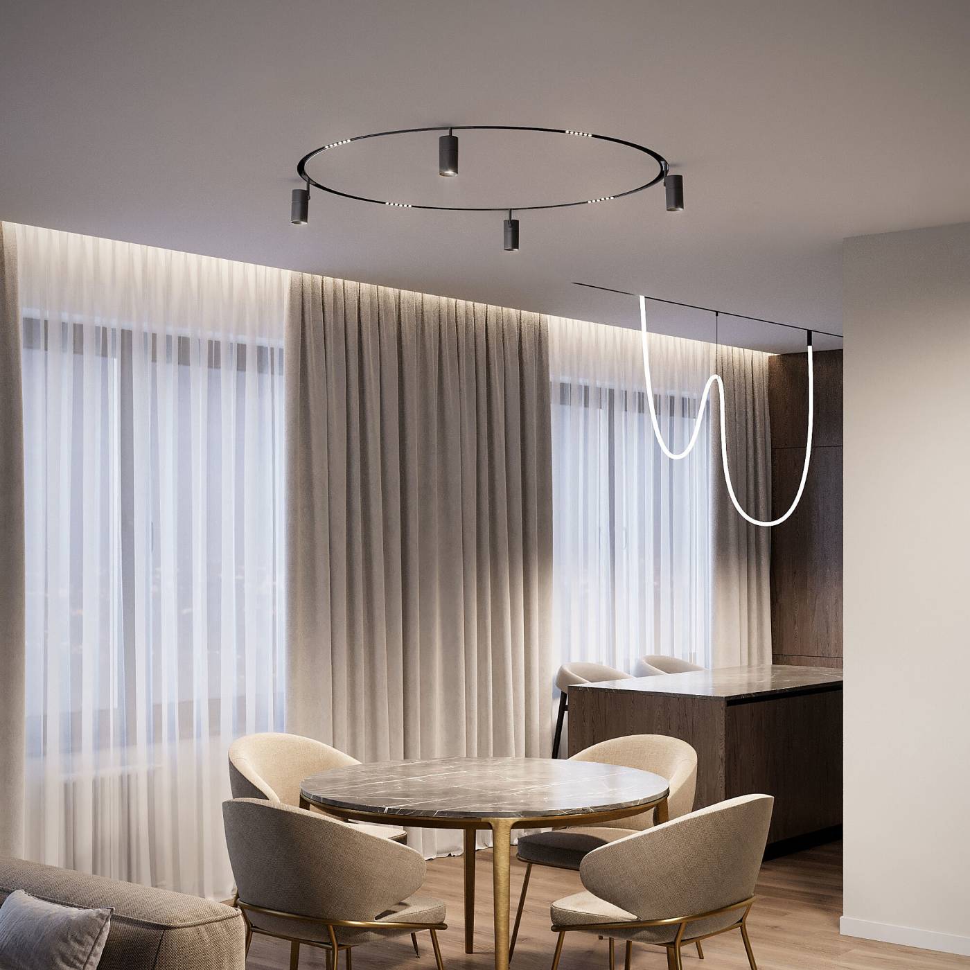 Трековый светильник Elektrostandard Slim Magnetic Slim Magnetic Трековый светильник 6W 4200K Intenso (чёрный) (?800мм) 85183/01