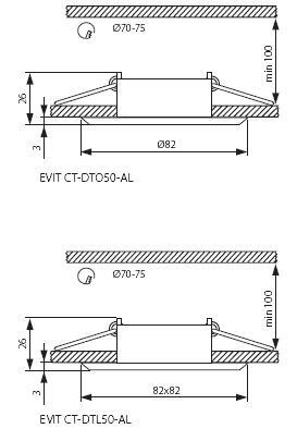18561 Встраиваемый светильник Kanlux Evit 18561