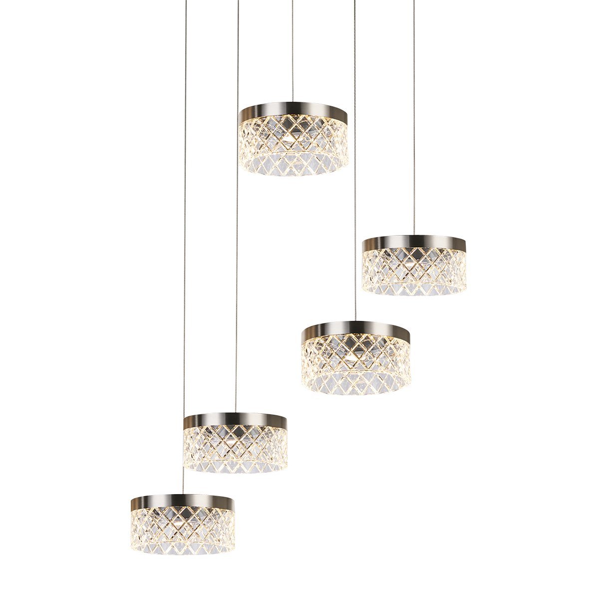 MD21020075-5A satin nickel Светильник подвесной Delight Collection Diamond cut MD21020075-5A satin nickel