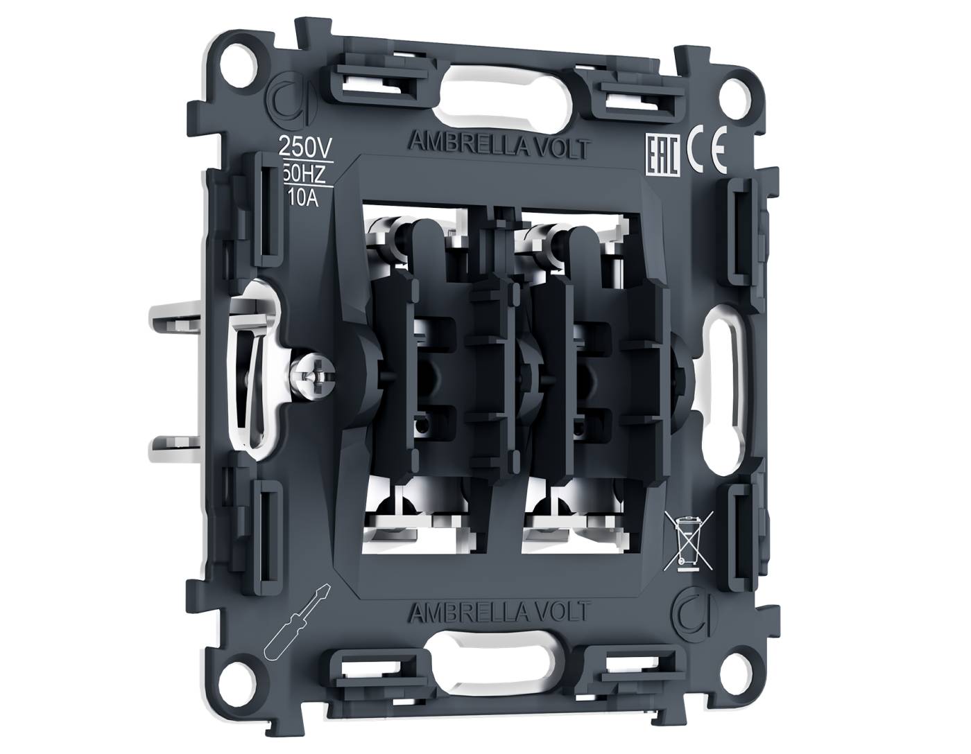 PR115 PR115 Механизм 2-клавишного выключателя 10A-250V QUANT PRO