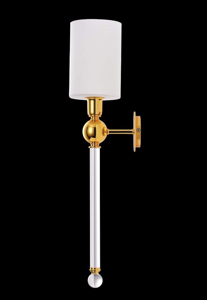 MIRABELLA AP1 GOLD/WHITE Настенное бра Crystal Lux Mirabella MIRABELLA AP1 GOLD/WHITE