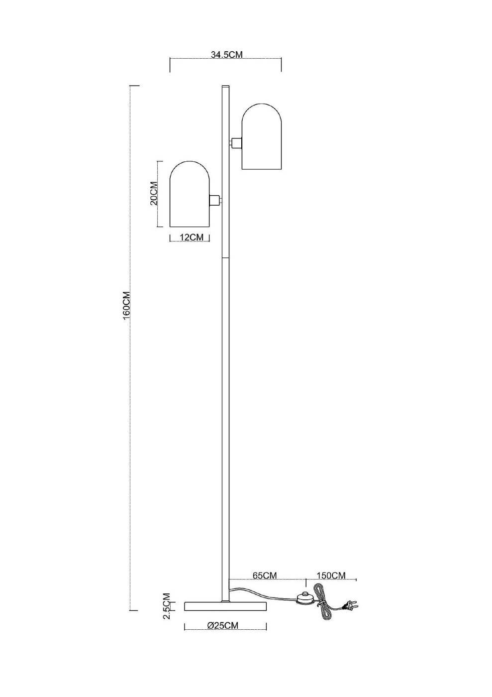 A5454PN-2PB Торшер Arte Lamp Cassel A5454PN-2PB