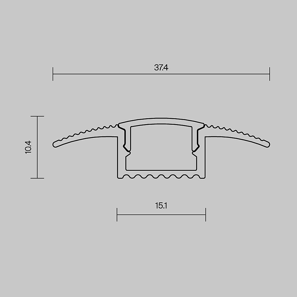 636023 Профиль Maytoni Встраиваемый в пол профиль 636023