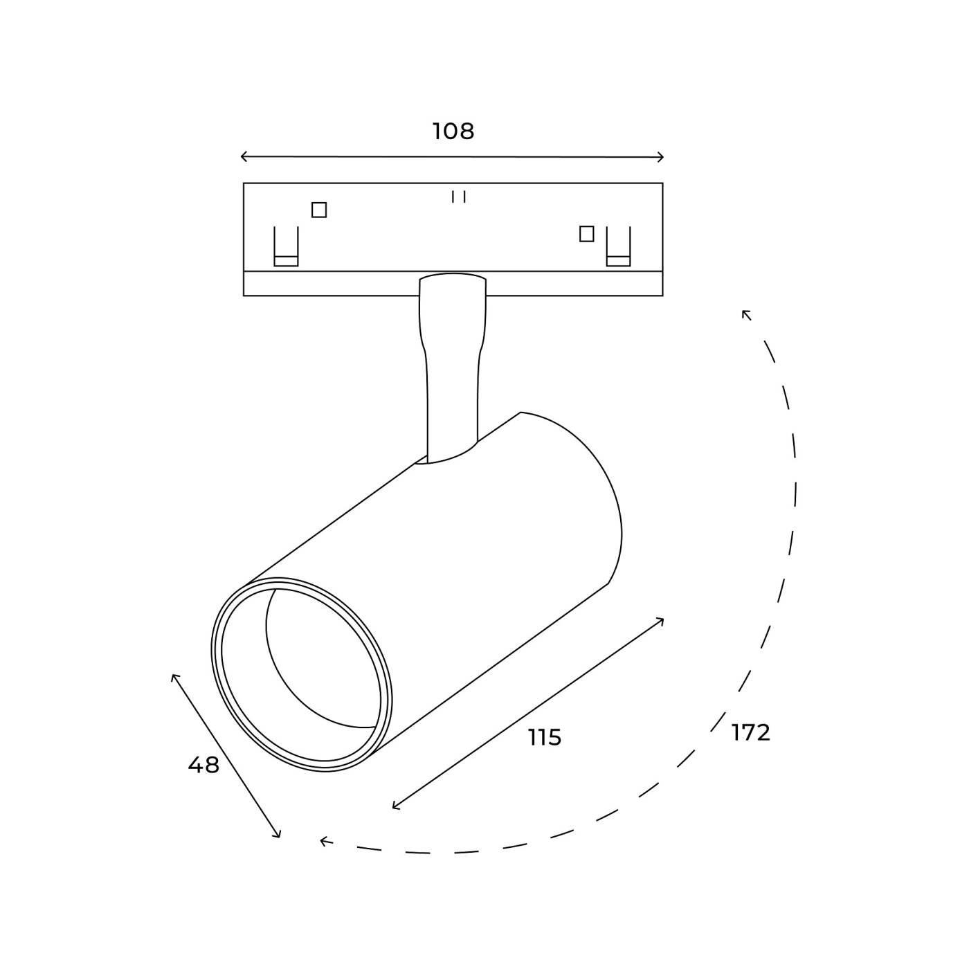 Трековый светильник Hesby Lighting ElDeko HSBL_0076