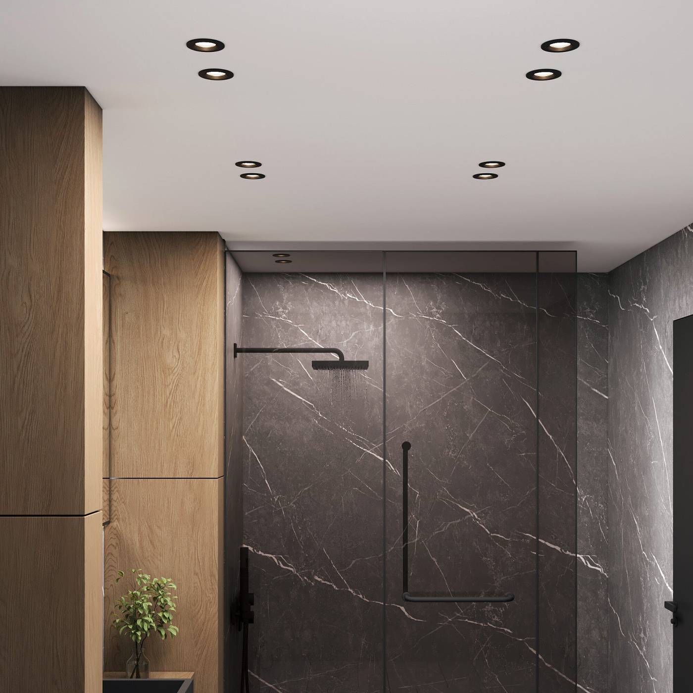 25060/01 GU10 черный IP44 Встраиваемый светильник Elektrostandard City 25060/01 GU10 черный IP44