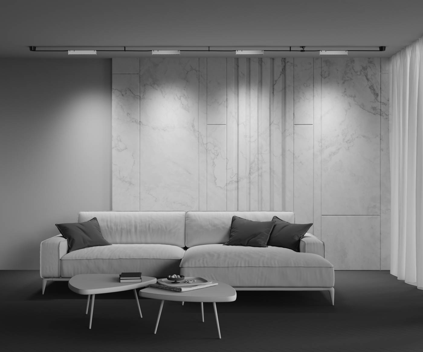 Трековый светильник Maytoni Pendant system Parity TR128B-12W4K-M-W