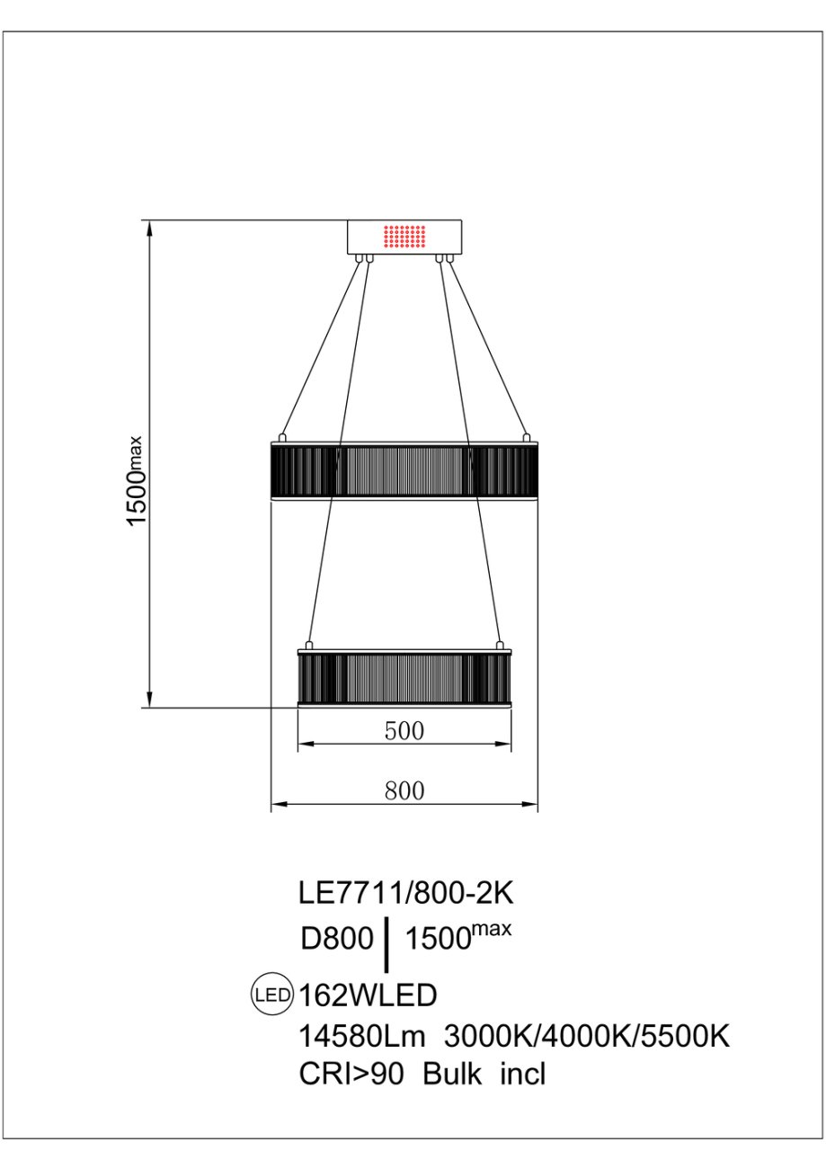LE7769/800-2K Gold Подвесная люстра LEON Lumiere LE7769/800-2K Gold