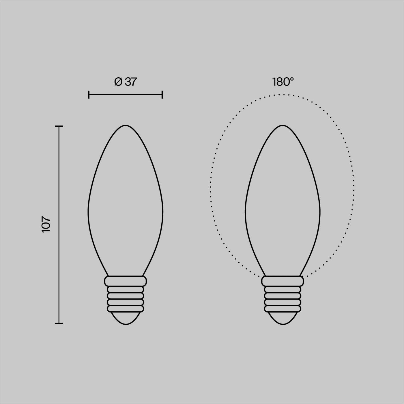 3271 Светодиодная лампочка Candle 9W Voltega 3271