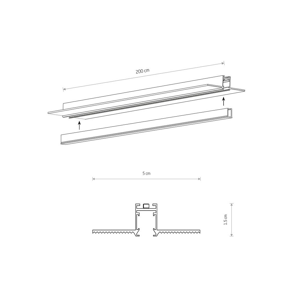 Встраиваемый шинопровод для магнитных треков Nowodvorski Nano 11731