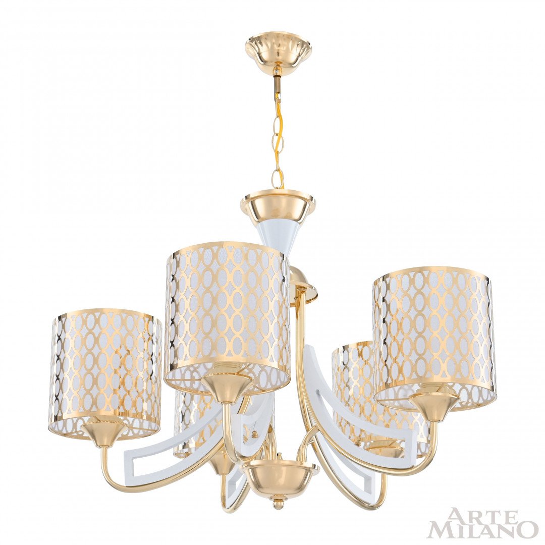 303387/5 Wh/Gd Подвесная люстра Arte Milano Florentia-3387 303387/5 Wh/Gd